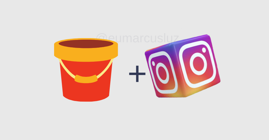 Pesca em balde instagram